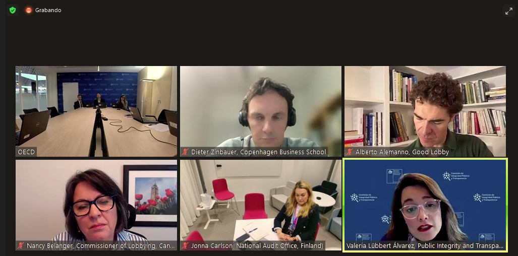 Comisión para la Integridad Pública y Transparencia interviene en Webinar de OCDE sobre Lobby e indicadores de Integridad Pública
