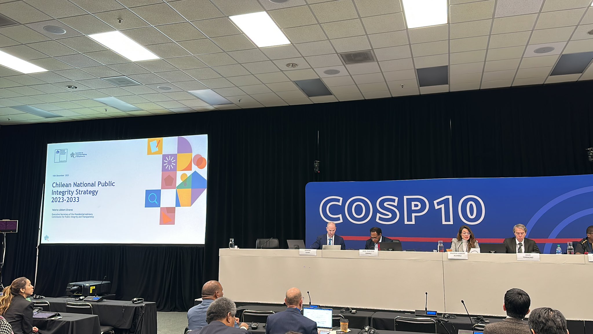 Comisión de Integridad Pública y Transparencia fue parte de la delegación chilena en el COSP 10