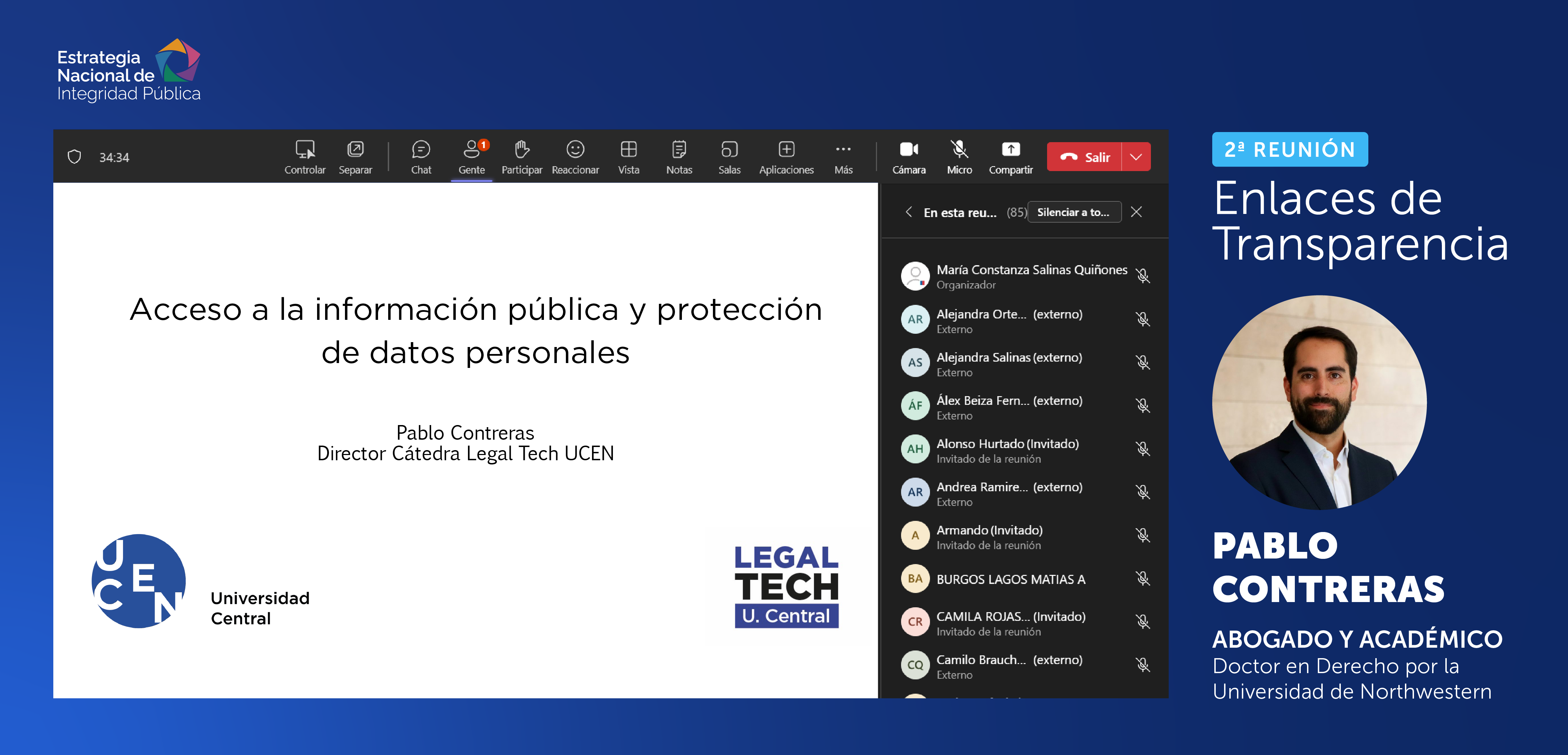 Acceso a la información y protección de datos personales: Exitoso segundo encuentro de Red de enlaces de Transparencia