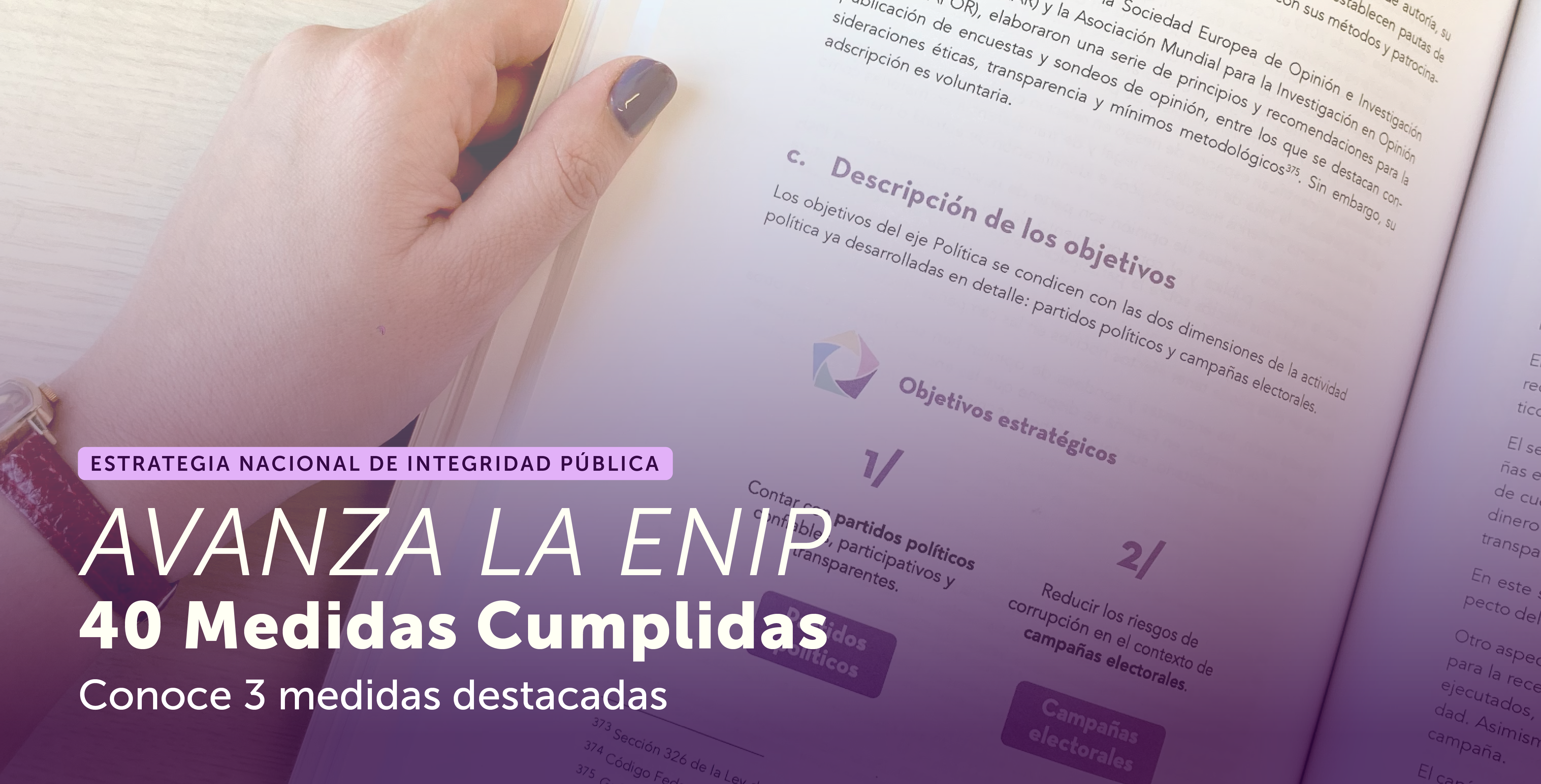 Estrategia Nacional de Integridad Pública alcanza un promedio de avance de casi un 45%